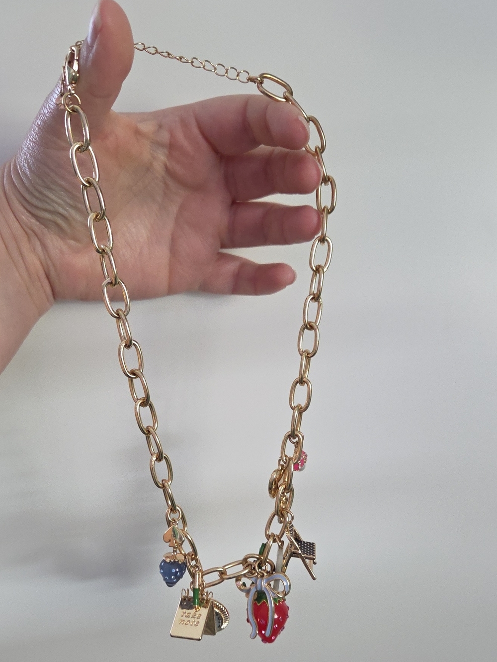 Limited Edition Kate Spade For Target Gold-Tone Charm Necklace
